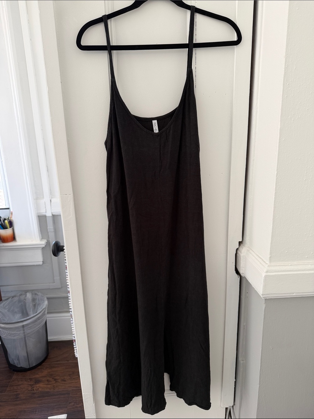 Rachel Pally Black Maxi Slip Dress with Thin Straps